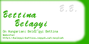 bettina belagyi business card